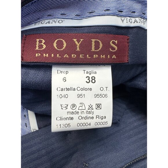 Vigano Wool Tweed Dress Pants Size 38 NWT Gray $395 Raw Hem - Picture 5 of 8